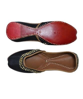 Black Stone Work Party Wear Ethnic.Jutti 5