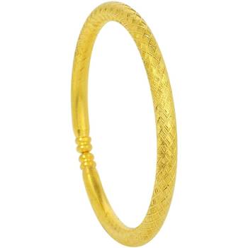 Gold Plated Criss Cross Design Freesize Open Adjustable Kada Cuff Bangle Bracelet Jewellery for Women and Men 1