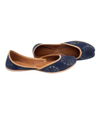 Navy Blue Printed Formal Ethnic.Jutti 2