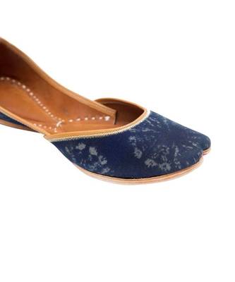 Navy Blue Printed Formal Ethnic.Jutti 4