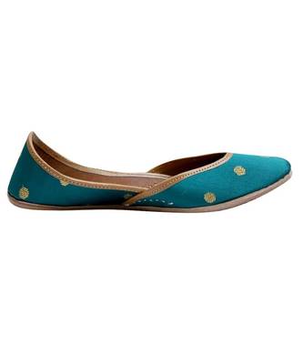 Dark Green Printed Formal Ethnic.Jutti 3