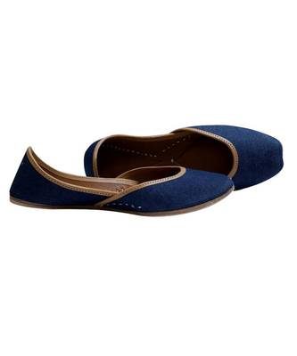 Denim Blue Printed Formal Ethnic Jutti 2