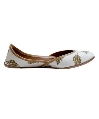 White Printed Formal Ethnic Jutti 3