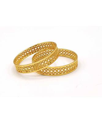 Traditional Gold Plated  Bracelet Bangle Set Of 2 2
