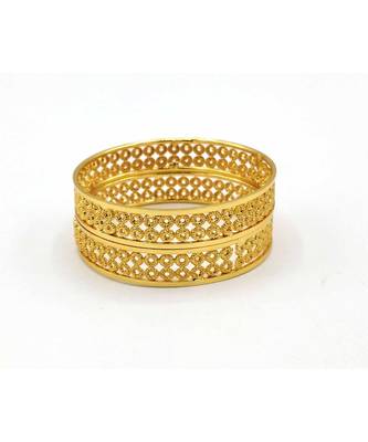 Traditional Gold Plated  Bracelet Bangle Set Of 2 3