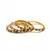 Traditional  Gold Plated Bangles With Multi Colored Bead Set Of 4