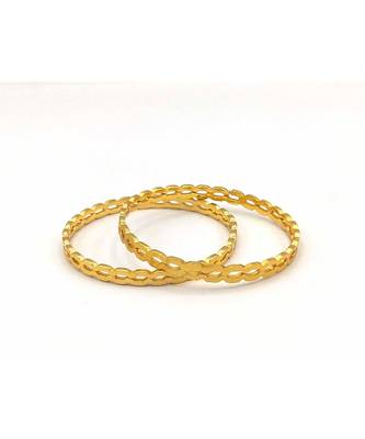 Ethnic  Gold Plated Designer Bangle Set Of 2 2