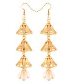 Traditional Gold Plated Kundan & Pearl Earrings For Women