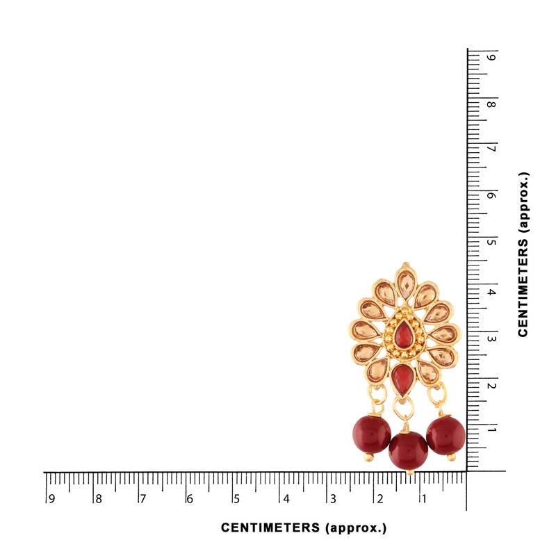 Traditional Gold Plated Kundan & Pearl Earrings For Women