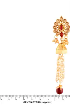 Traditional Gold Plated Kundan & Pearl Earrings For Women