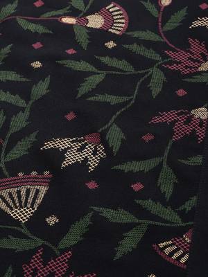 Women's Black Colour Foil Print Straight Crepe Kurta With Pant 4