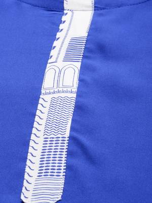 Women's Royal Blue Colour Solid Straight Rayon Kurta With Palazzo 4