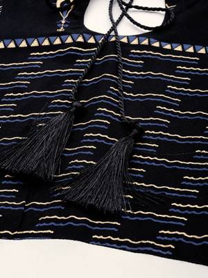 Women's Black Colour Khadi Print Straight Rayon Kurta 4
