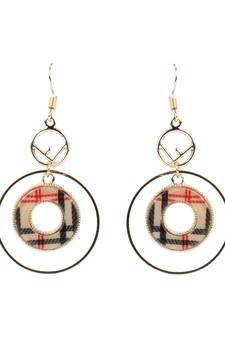 Gold Plated Multi-Colour Party Wear Drop Earrings For Women