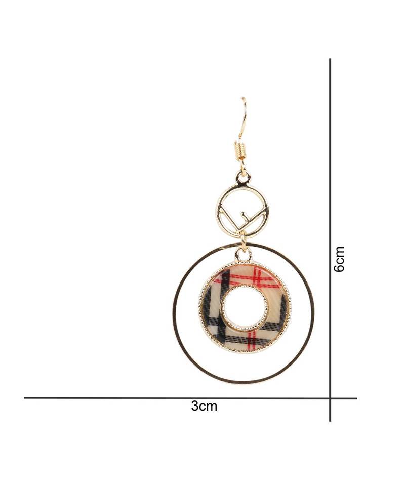 Gold Plated Multi-Colour Party Wear Drop Earrings For Women