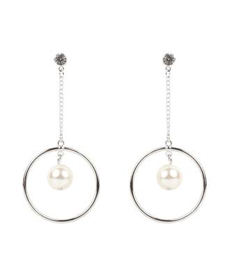 Silver Plated Fancy Pearl Earrings For Women 1