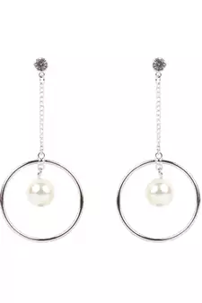 Silver Plated Fancy Pearl Earrings For Women