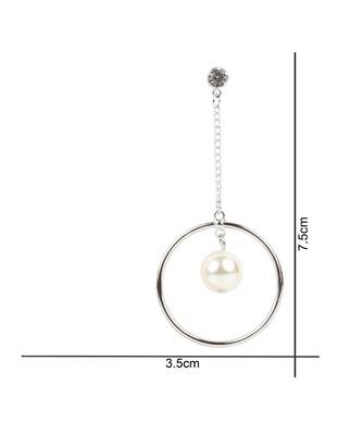 Silver Plated Fancy Pearl Earrings For Women 3
