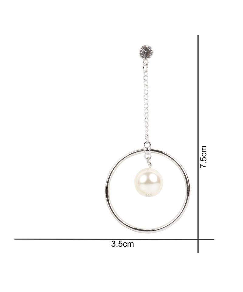 Silver Plated Fancy Pearl Earrings For Women
