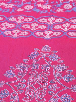 Women's Pink Colour Foli Print Straight Polysilk Kurta 4