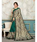Green and Silver Chiffon Embellished Fancy Designer Saree