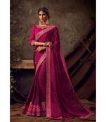 brown Poly Silk Embroidered Heavy Work Designer Saree