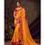 Yellow Poly Silk Embroidered Heavy Work Designer Saree