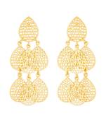Gold Plated Matte Finish Earrings For Women