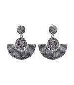 Oxidized Silver Chandbali Earrings For Women