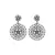 Oxidized Silver Chandbali Cz Stone Studded Earrings For Women