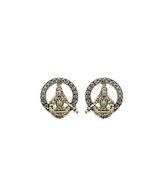 Oxidized Silver Goddess Earrings For Women 1