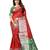Red Woven Jacquard Saree With Blouse