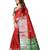Red Woven Jacquard Saree With Blouse
