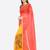 multicolor printed georgette saree with blouse