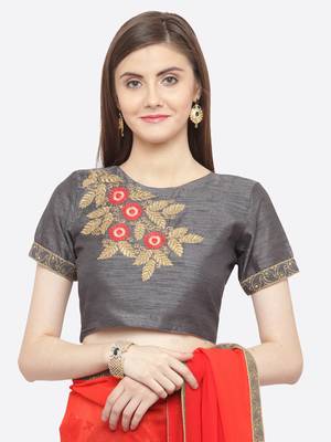 multicolor printed georgette saree with blouse 4