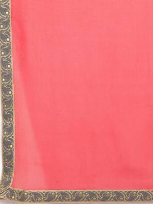 multicolor printed georgette saree with blouse 5