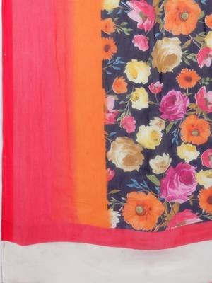 multicolor printed georgette saree with blouse 5