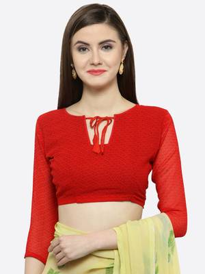 multicolor printed georgette saree with blouse 4