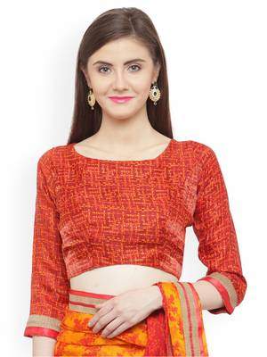 multicolor printed georgette saree with blouse 4