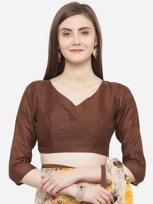 multicolor printed georgette saree with blouse 4