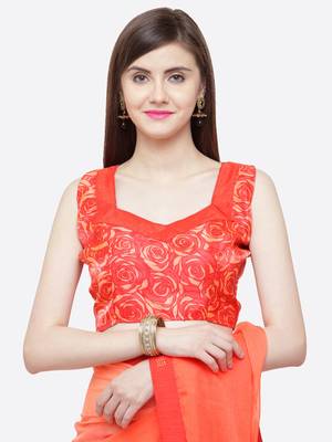multicolor printed georgette saree with blouse 4