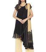 Black Embroidered Georgette Salwar