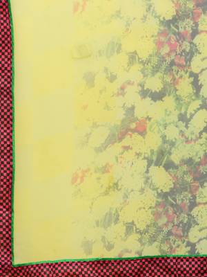 multicolor printed georgette saree with blouse 5