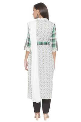 Off White Embroidered
 Cotton Salwar 3