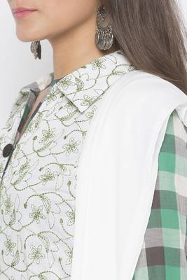 Off White Embroidered
 Cotton Salwar 4