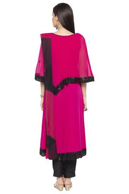 Pink Embroidered
 Georgette Salwar 3