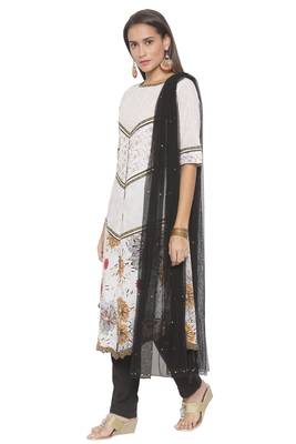 Off White Embroidered Cotton Salwar 2