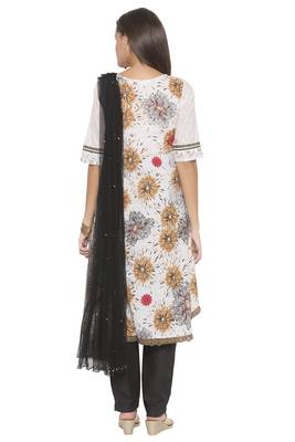 Off White Embroidered Cotton Salwar 3