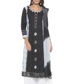 Black Embroidered
 Cotton Salwar