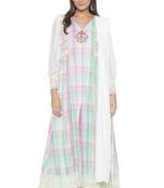 Pink Embroidered
 Cotton Salwar